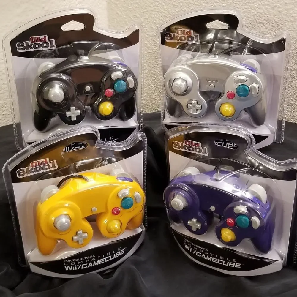 4 Gamecube Controllers - 4 Colors Bundle (NEW) - Orange Purple Black Silver